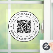 QR-code Website link zwart-wit bedrijf Raamsticker (Huis)