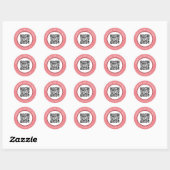 QR Code Website Orde Hartelijk dank Ronde Sticker (Vel)