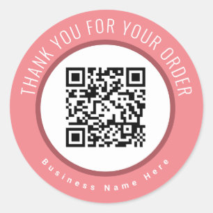 QR Code Website Orde Hartelijk dank Ronde Sticker