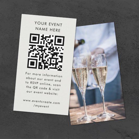 QR-code website van evenement | Foto Modern Party Informatiekaartje