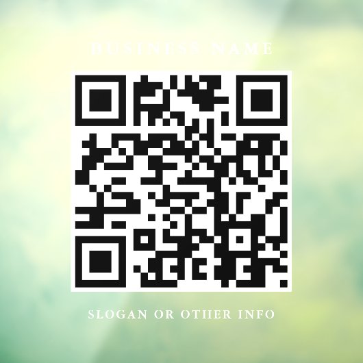 QR-code websitelink witte script eenvoudige zaken Raamsticker (Vel 3)