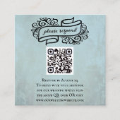 QR Code Weddenschap Gebeurtenis RSVP Enclosure Car Informatiekaartje (Voorkant)