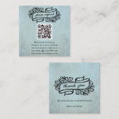 QR Code Weddenschap Gebeurtenis RSVP Enclosure Car Informatiekaartje (Voorkant / Achterkant)