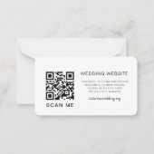 QR code Weddenschap Website Foto Enclosure Notitiekaartje (Voorkant)
