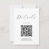 QR code Wedding Details Moss Green RSVP Kaartje (Voorkant)