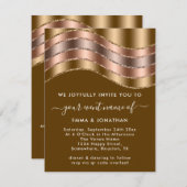 QR Code Wedding Elegant Roos Gold Green Mustard (Voorkant / Achterkant)