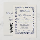 QR Code Wedding Invitation | Elegant Old Money (Devant / Derrière)