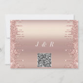 QR Code Wedding Roos Gold Blush Drids (Achterkant)
