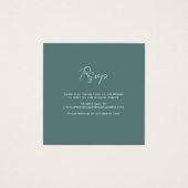 QR Code Wedding RSVP Elegant Enclosure Card (Devant)