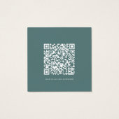 QR Code Wedding RSVP Elegant Enclosure Card (Dos)