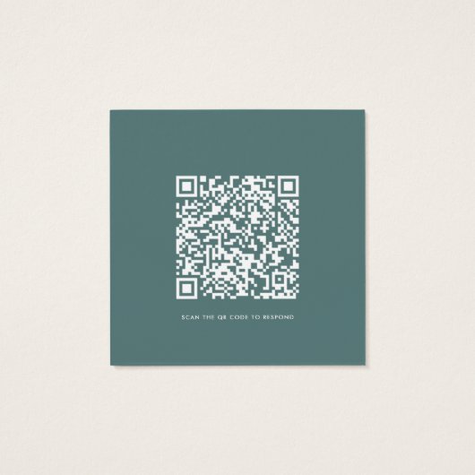QR Code Wedding RSVP Elegant Enclosure Card (Dos)