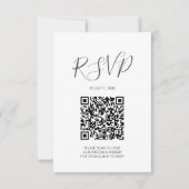 QR code Wedding RSVP Floral Enclosure Kaart (Voorkant)