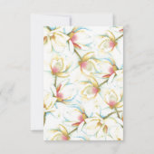 QR code Wedding RSVP Floral Enclosure Kaart (Achterkant)