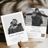 Qr Code Wedding Save the Date Photo Kaart