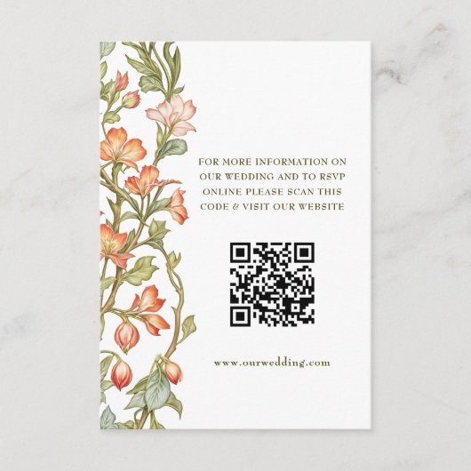 QR-code Wedding Website Info Enclosure Informatiekaartje (Voorkant)