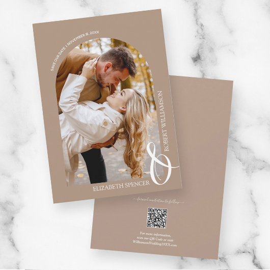 QR Code Weduwfoto Tan Opslaan Datum Save The Date