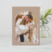 QR Code Weduwfoto Tan Opslaan Datum Save The Date (Staand voorkant)