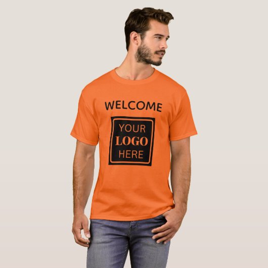 QR Code Welkom Zakelijk Logo T-shirt (Voorkant volledig)