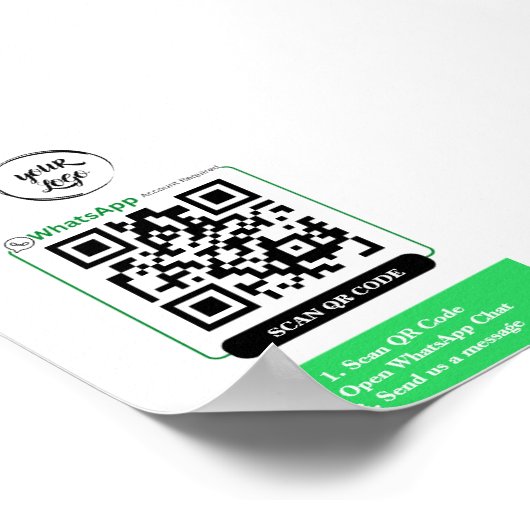 QR Code WhatsApp Zakelijk Poster (Hoek)