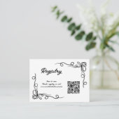 QR-code Whimsical Vrijgezellenfeest Registry Informatiekaartje (Staand voorkant)