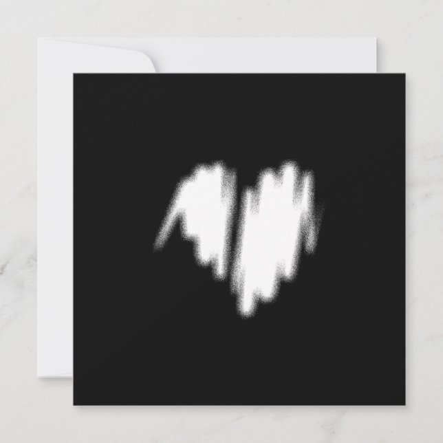 Qr Code White Heart Graffiti Sprayed Heart (Voorkant)