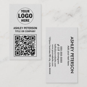 QR Code White Kraft Paper   Sociale media Visitekaartje