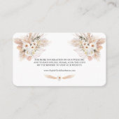QR Code White Rose Pampas Grass Weddenschap Websit Visitekaartje (Voorkant)