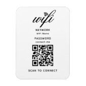 QR Code Wifi Internet Wachtwoord Wit Flexibel Magneet (Verticaal)