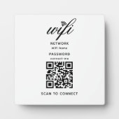 QR Code Wifi Mot de passe Internet Plaque blanche (Devant)