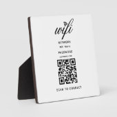 QR Code Wifi Mot de passe Internet Plaque blanche (Recto)