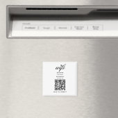 QR Code Wifi Mot de passe Internet White Magnet (In Situ (Lave-vaisselle))