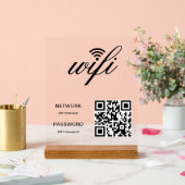 QR-code WiFi-netwerk met aangepaste merknaam Acryl Bord (Huwelijk)