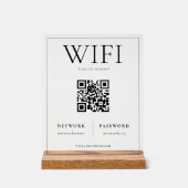 QR-code WIFI-netwerk Scannen om verbinding te make Acryl Bord (Voorkant)