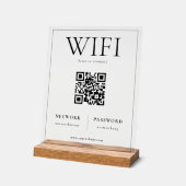 QR-code WIFI-netwerk Scannen om verbinding te make Acryl Bord (Hoek)