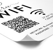 QR-code WIFI-netwerkwachtwoord Poster (Hoek)