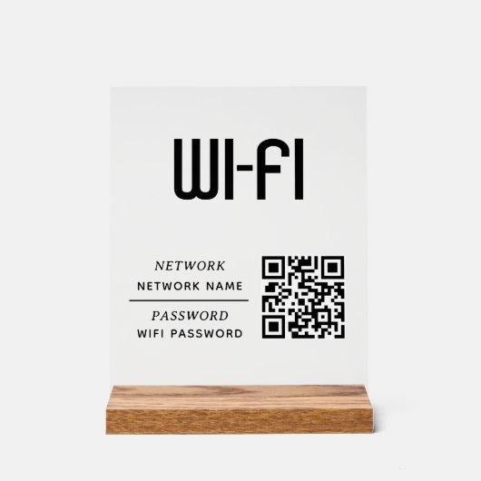 QR Code Wifi Network Name & Password  (Recto)