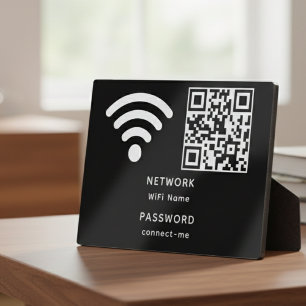 QR Code Wifi Wachtwoord en Netwerk Gepersonaliseer Fotoplaat