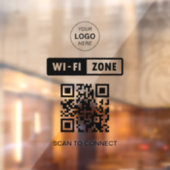 QR-code Wifi Zakelijk Logo Scannen om te verbinden Raamsticker (Vel 2)