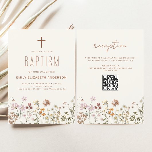 QR Code Wildflower Dooptuin in bloei Kaart
