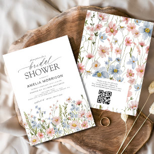 QR Code Wildflower Garden Vrijgezellenfeest Kaart