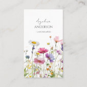 QR Code Wildflower Verticaal Visitekaartje (Voorkant)