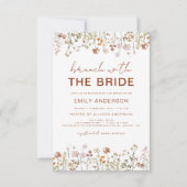 QR Code Wildflower Vrijgezellenfeest Brunch Foto Kaart (Voorkant)