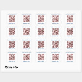 QR Code winkel informatie sjabloon Vierkante Sticker (Vel)
