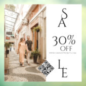 QR-code winkeluitveringsactie Zakelijk Elegant Fot Raamsticker (Vel 3)