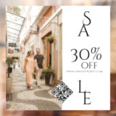 QR-code winkeluitveringsactie Zakelijk Elegant Fot Raamsticker (Vel 2)