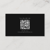 QR Code Wit Chique Elegant Eenvoudig register Informatiekaartje (Achterkant)