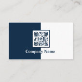 QR Code Witte en Blauwe Financiële Planner Visitekaartje (Achterkant)