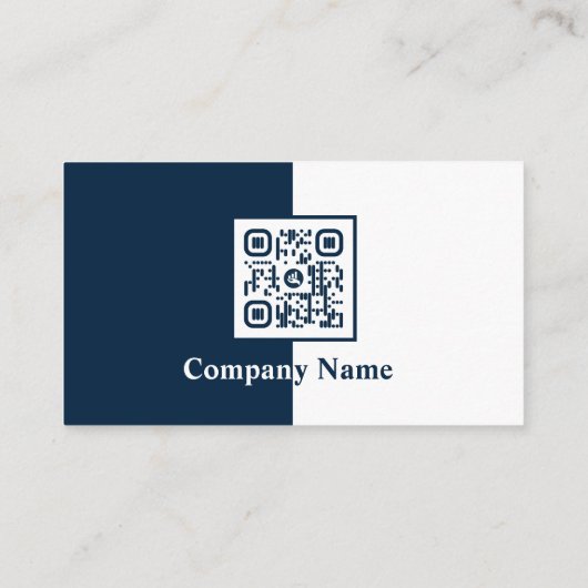 QR Code Witte en Blauwe Financiële Planner Visitekaartje (Achterkant)