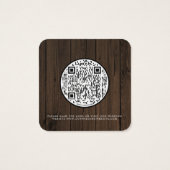 QR Code Wood Pampas Gris Faire-part de mariage (Dos)
