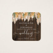 QR Code Wood Pampas Gris Faire-part de mariage (Devant)